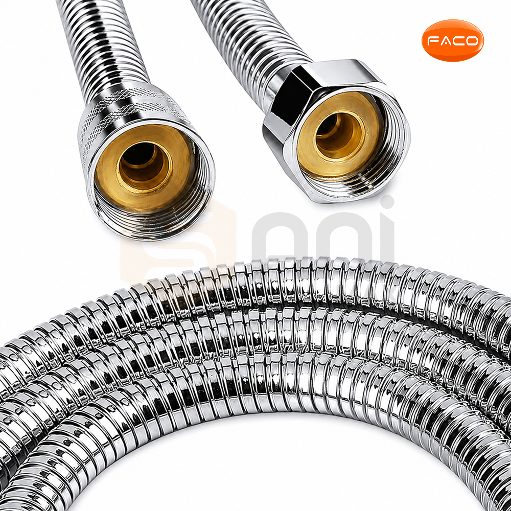 FACO Metal Flexible Hose Chrome