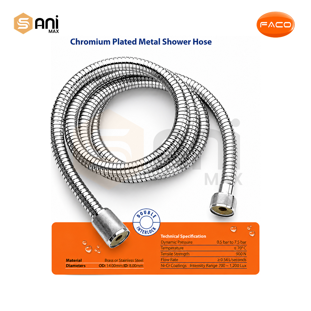 FACO Metal Flexible Hose Chrome