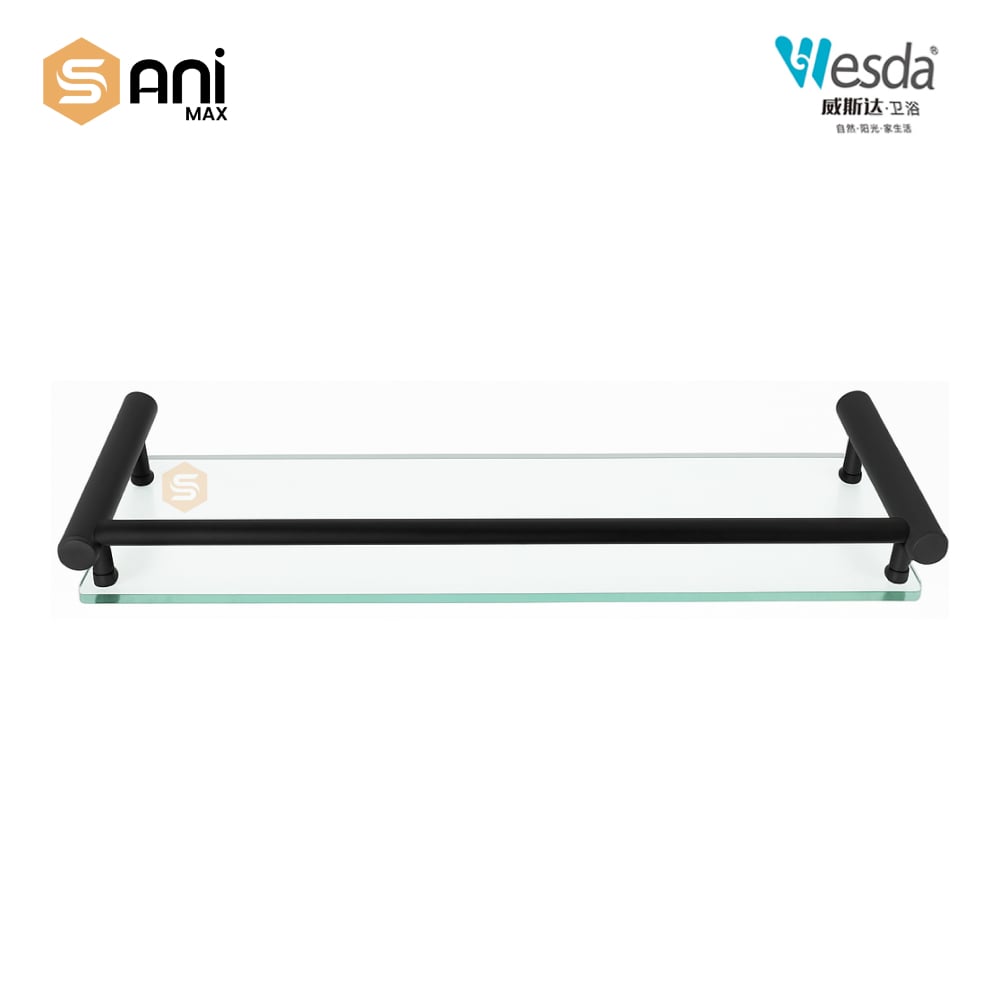 Wesda 6-Piece Luxury Bathroom Accessories Set | Matte Black & Chrome Finish | Stainless Steel 304