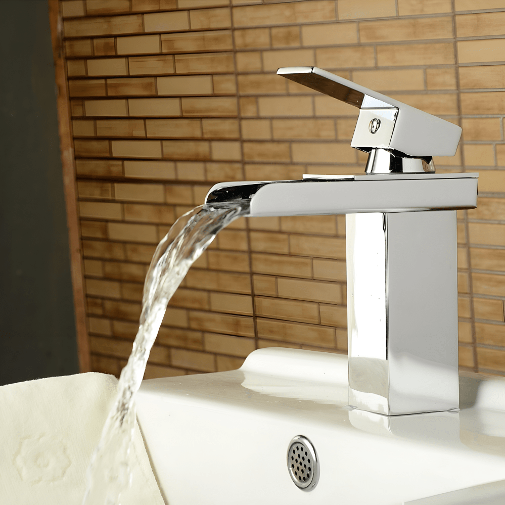 Square Glass Basin Mixer