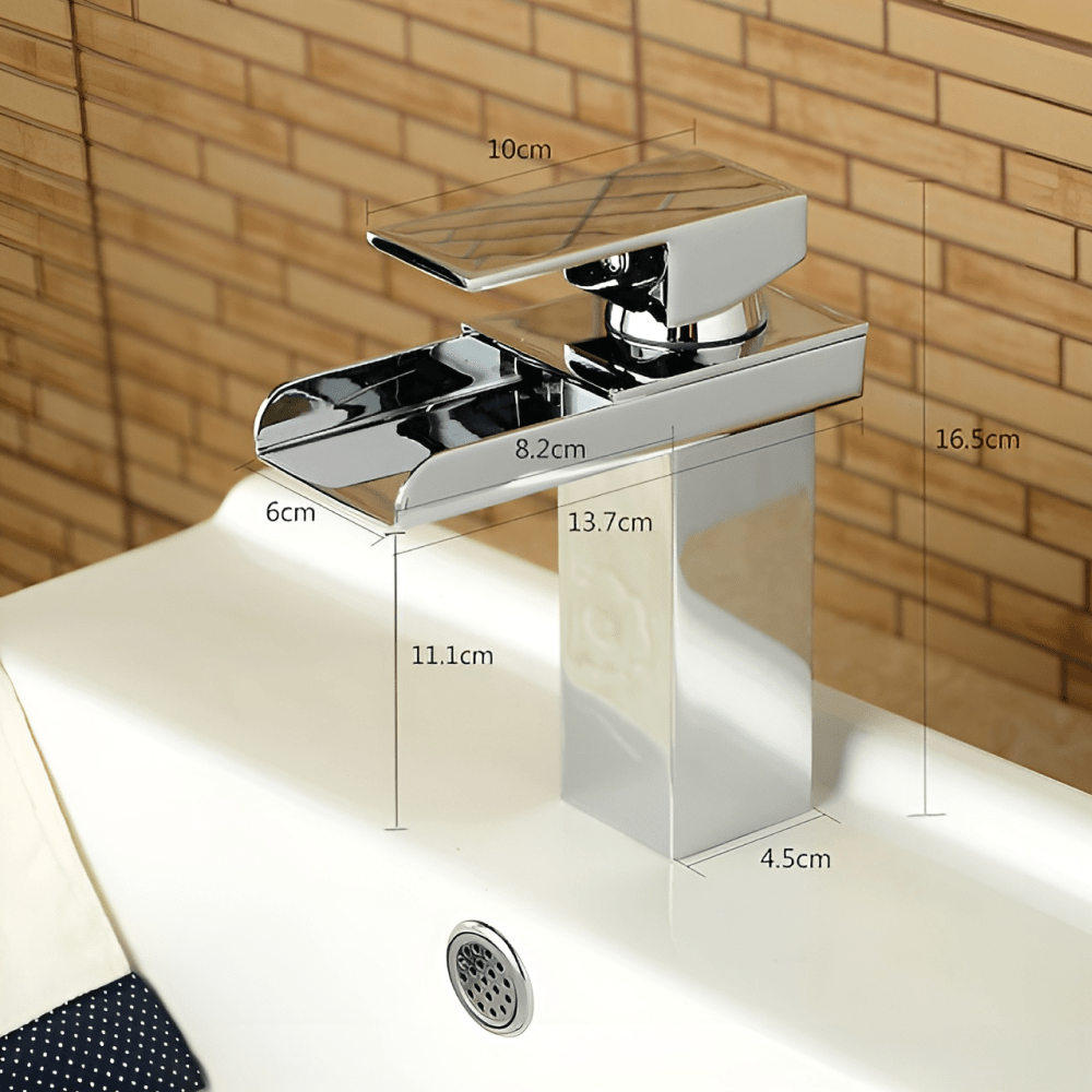 Square Glass Basin Mixer