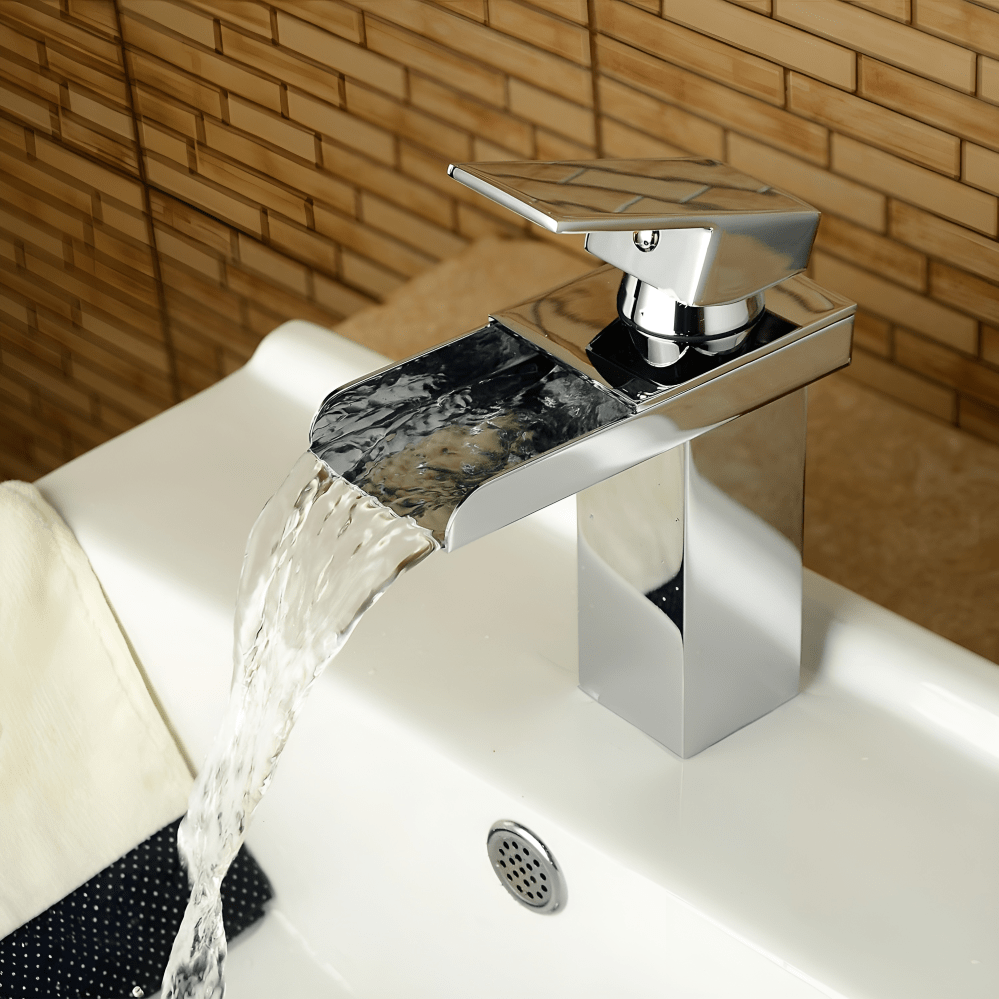 Square Glass Basin Mixer