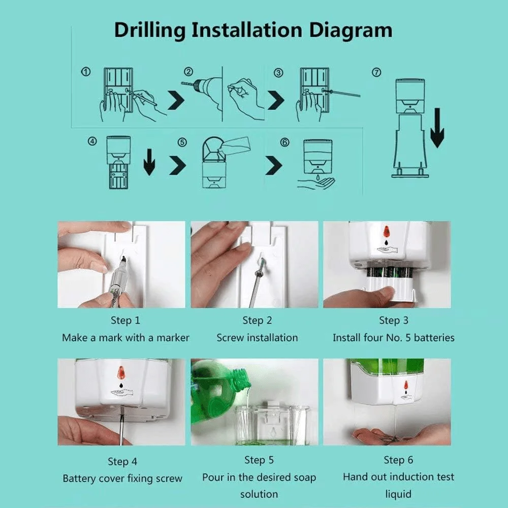 Automatic Liquid Soap Dispenser | 700ml | Wall Mounted
