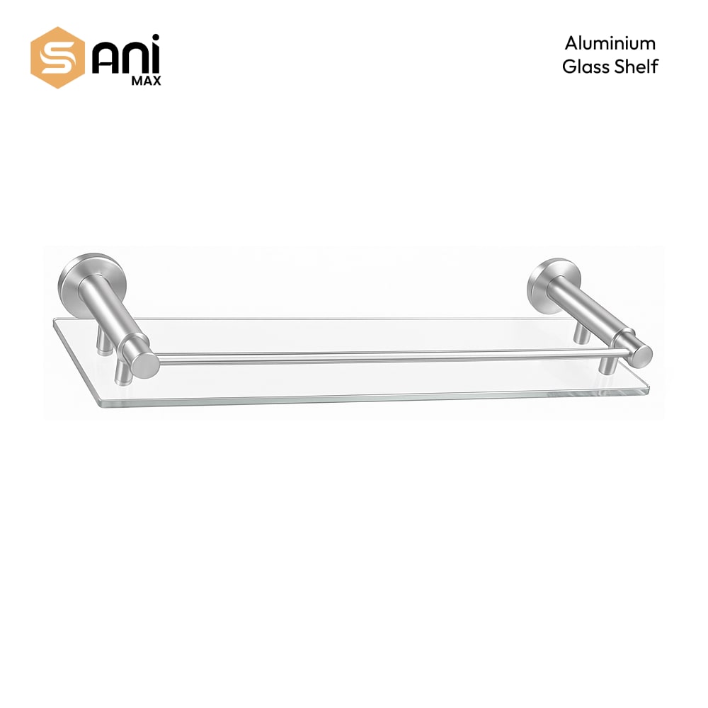 6pc Bathroom Acessories Set | Scratchless Aluminium | Silver - Black