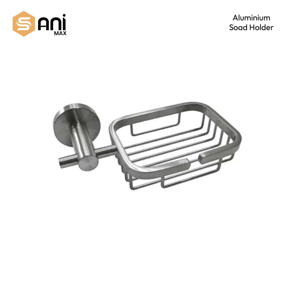 6pc Bathroom Acessories Set | Scratchless Aluminium | Silver - Black