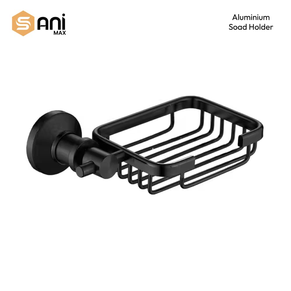 6pc Bathroom Acessories Set | Scratchless Aluminium | Silver - Black