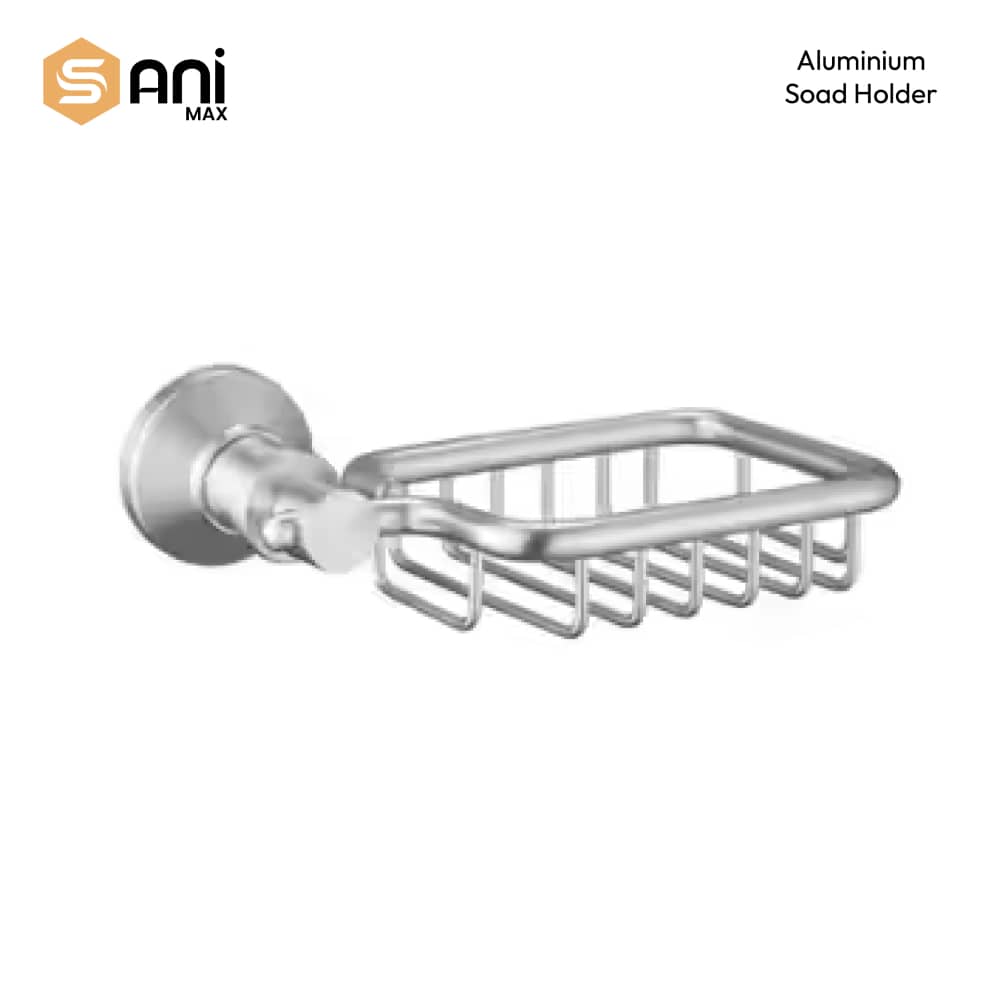 6pc Bathroom Acessories Set | Scratchless Aluminium | Silver - Black
