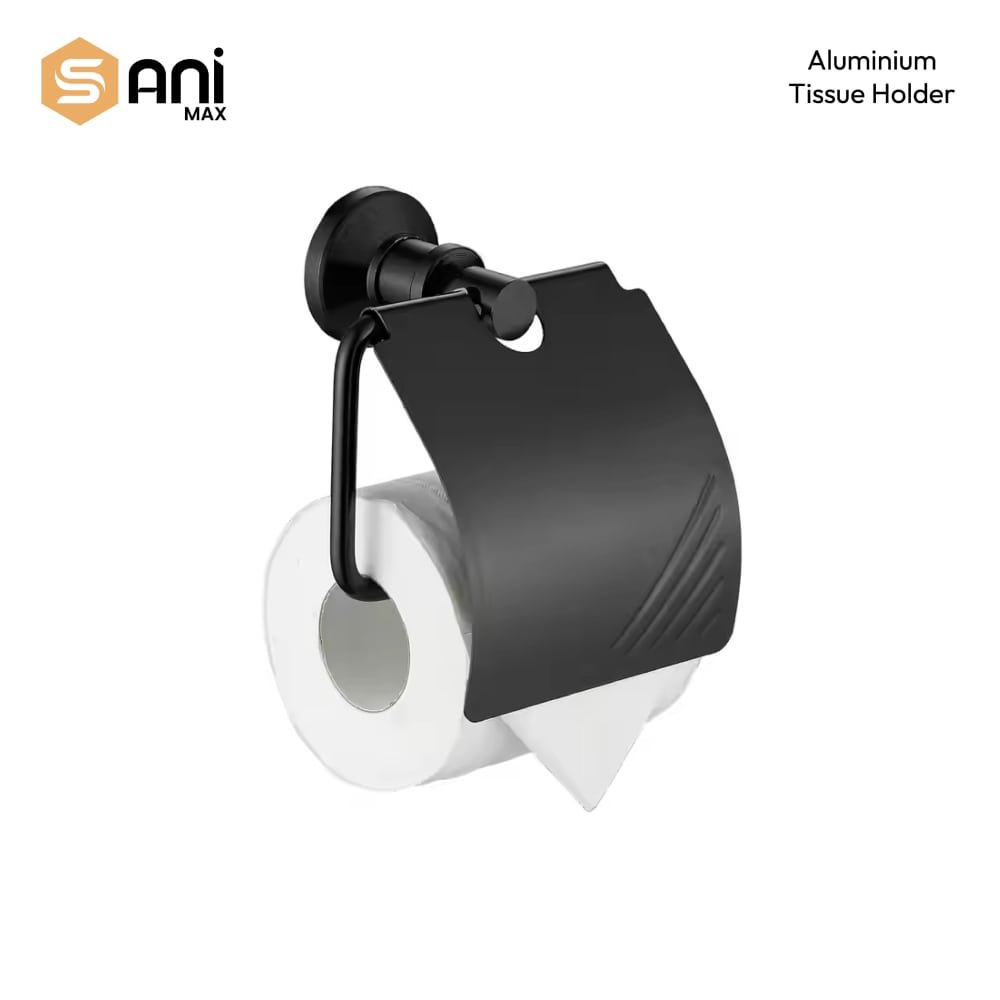 6pc Bathroom Acessories Set | Scratchless Aluminium | Silver - Black