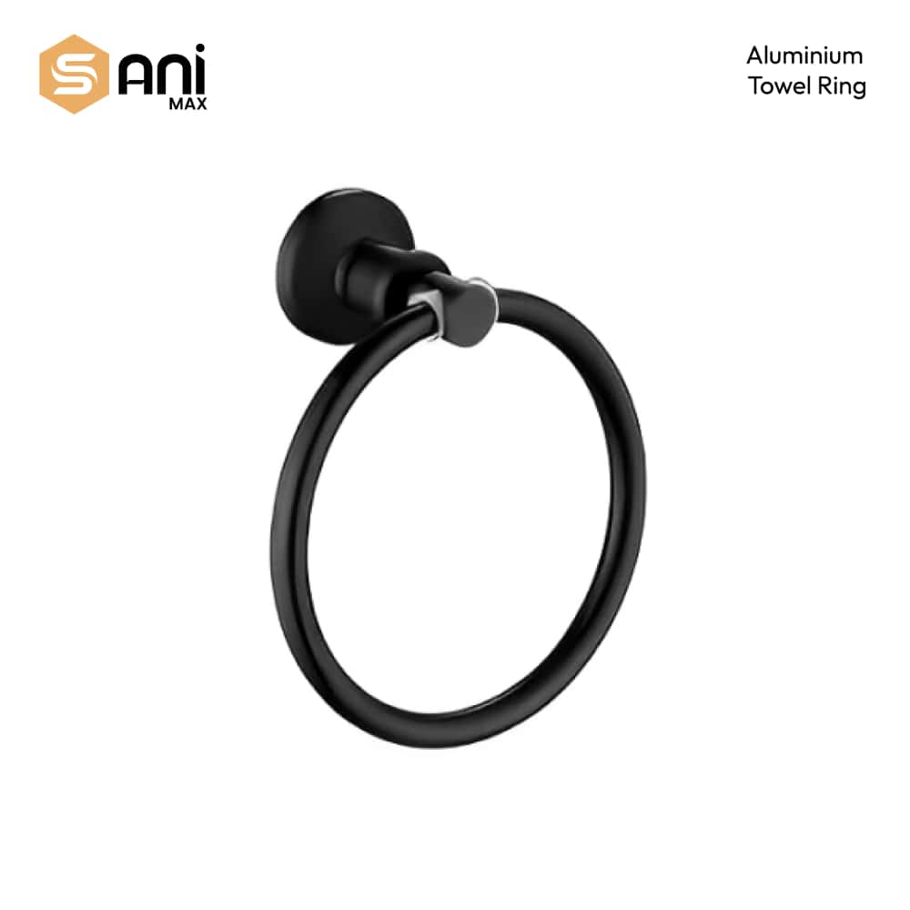 6pc Bathroom Acessories Set | Scratchless Aluminium | Silver - Black
