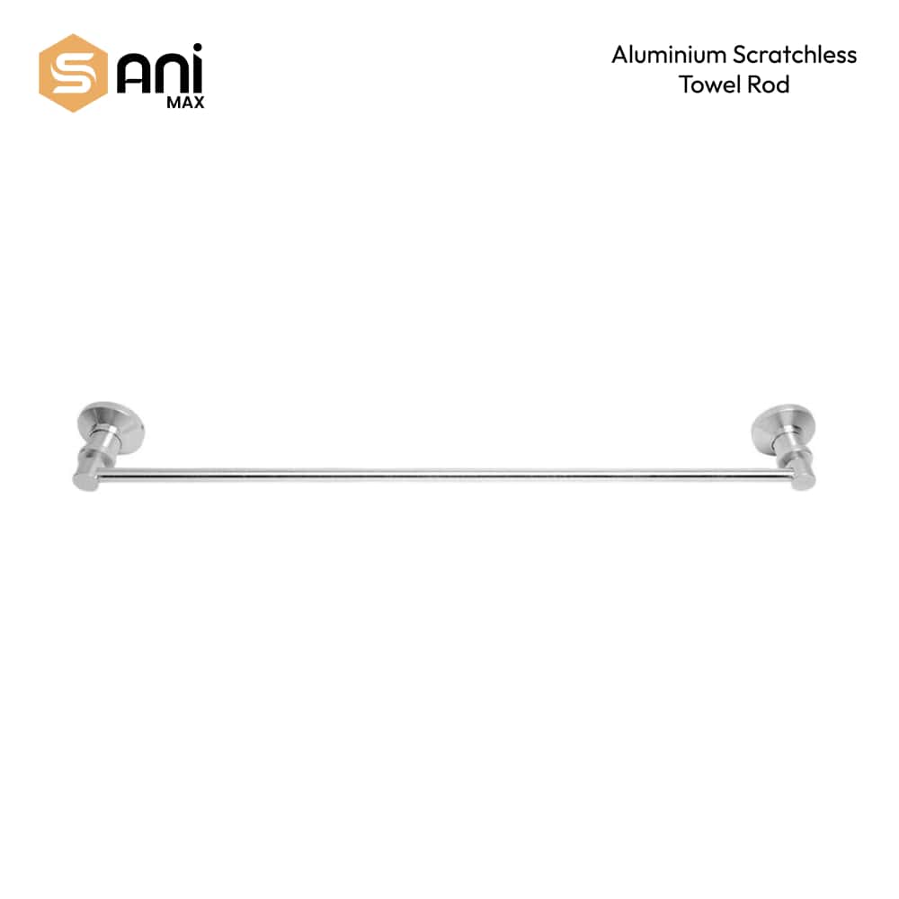 6pc Bathroom Acessories Set | Scratchless Aluminium | Silver - Black