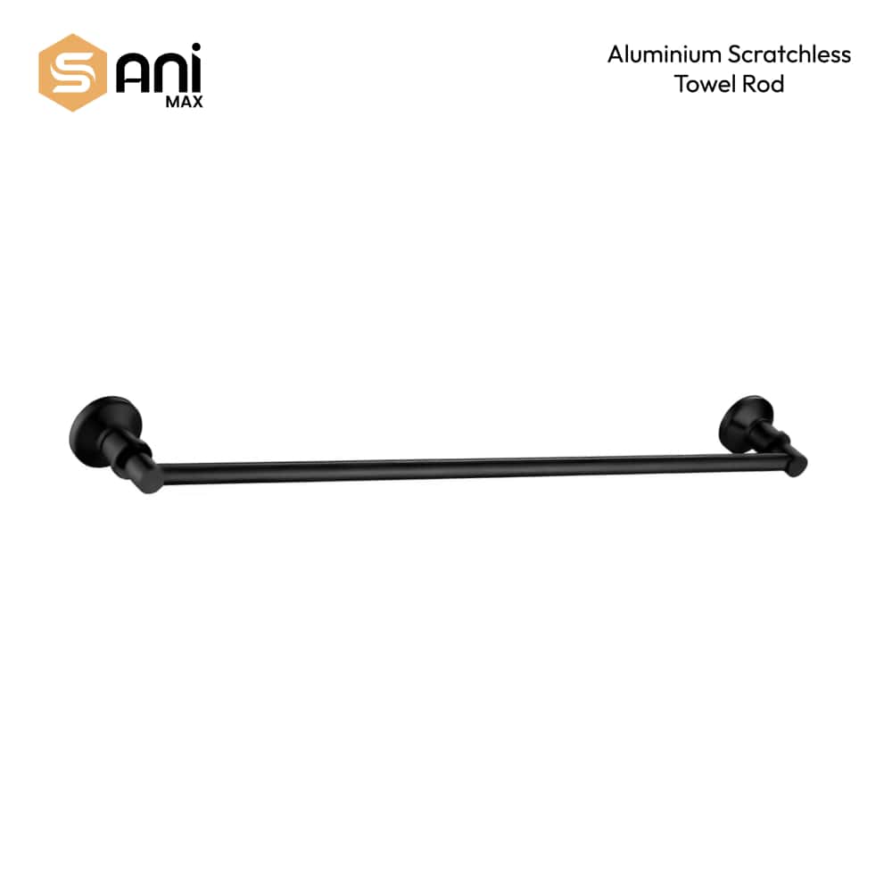6pc Bathroom Acessories Set | Scratchless Aluminium | Silver - Black