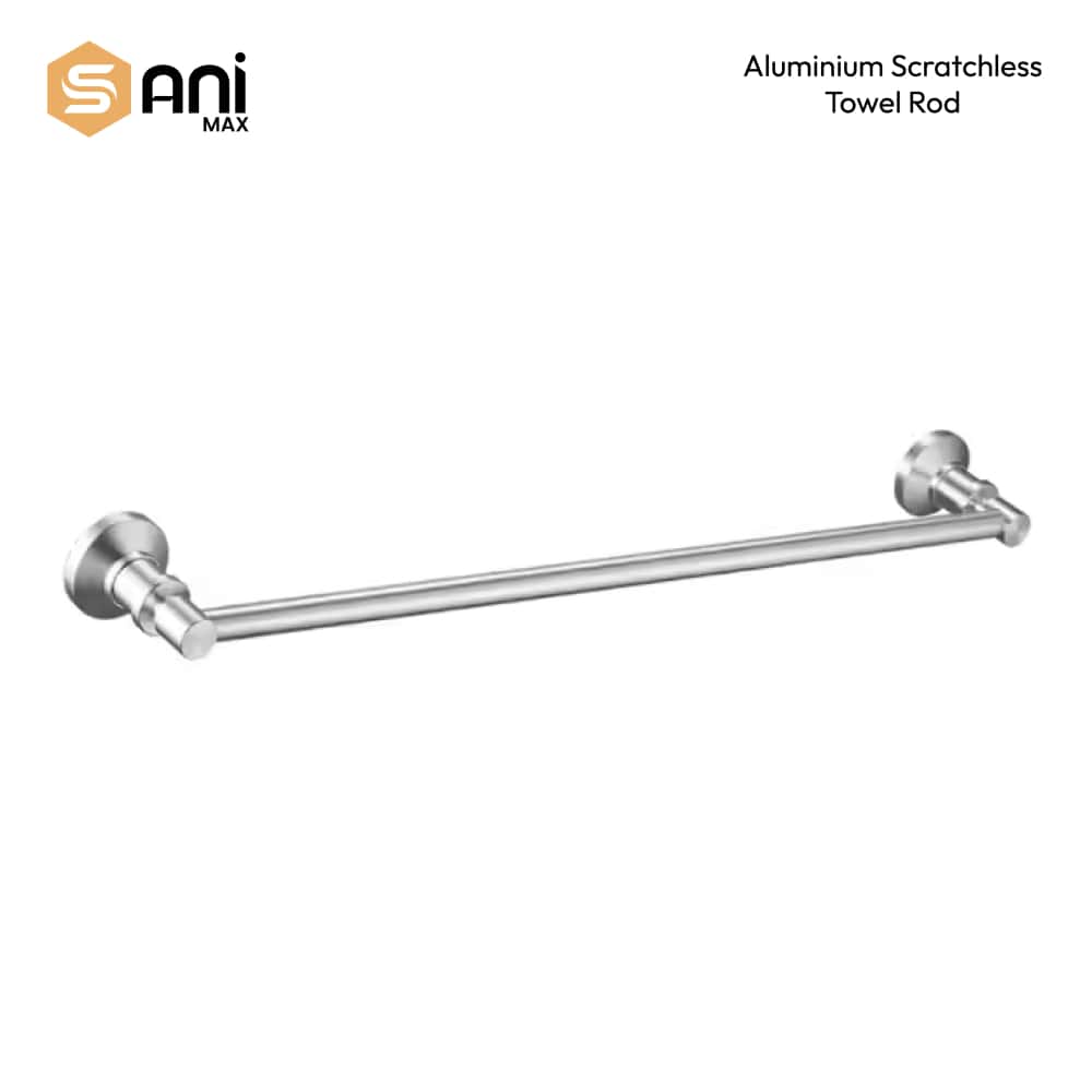 6pc Bathroom Acessories Set | Scratchless Aluminium | Silver - Black