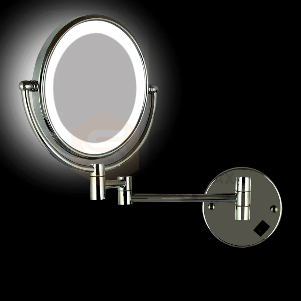 LED Magnifying Mirror | Dual Sided 360° Rotation | Wall Mounted | Four Premium Finishes