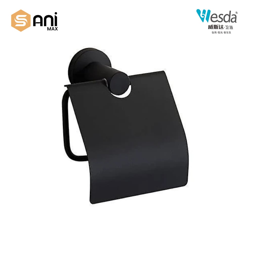 Wesda 6-Piece Luxury Bathroom Accessories Set | Matte Black & Chrome Finish | Stainless Steel 304