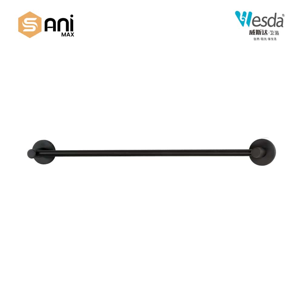 Wesda 6-Piece Luxury Bathroom Accessories Set | Matte Black & Chrome Finish | Stainless Steel 304