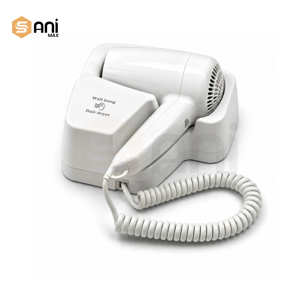 Wall-Mounted Hair Dryer | ABS Material | Compact & Stylish for Hotels & Homes