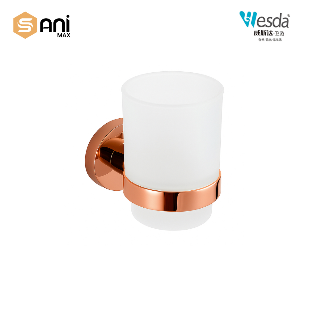 Wesda 6-Piece Luxury Bathroom Accessories Set | Gold & Rose Gold Finish | Stainless Steel 304