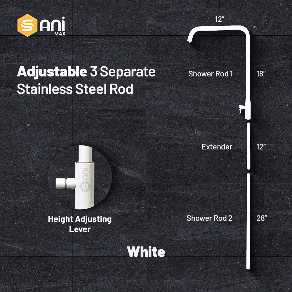 Celestial Wand - Hydropower LED Shower System | Rainfall, Hand Shower & Spa Wand | Complete Luxury Shower Set
