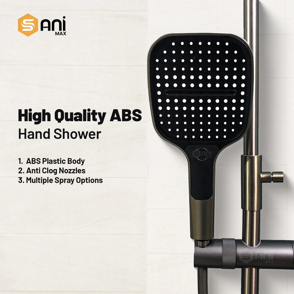 Celestial Wand - Hydropower LED Shower System | Rainfall, Hand Shower & Spa Wand | Complete Luxury Shower Set