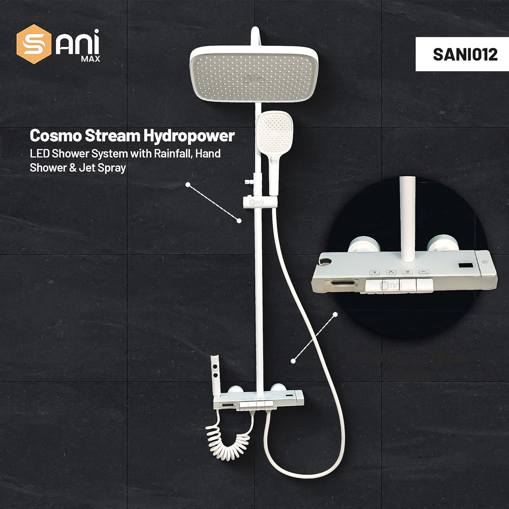 Premium Rainfall & Handheld Shower Set Pakistan | Sanimax