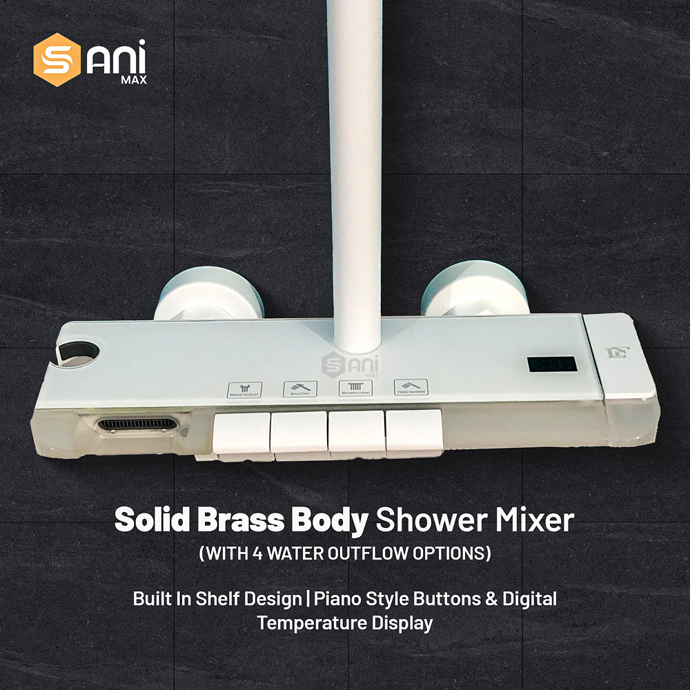 Edge Wave – Hydropower LED Rainfall & Hand Shower System | Complete Luxury Shower Set