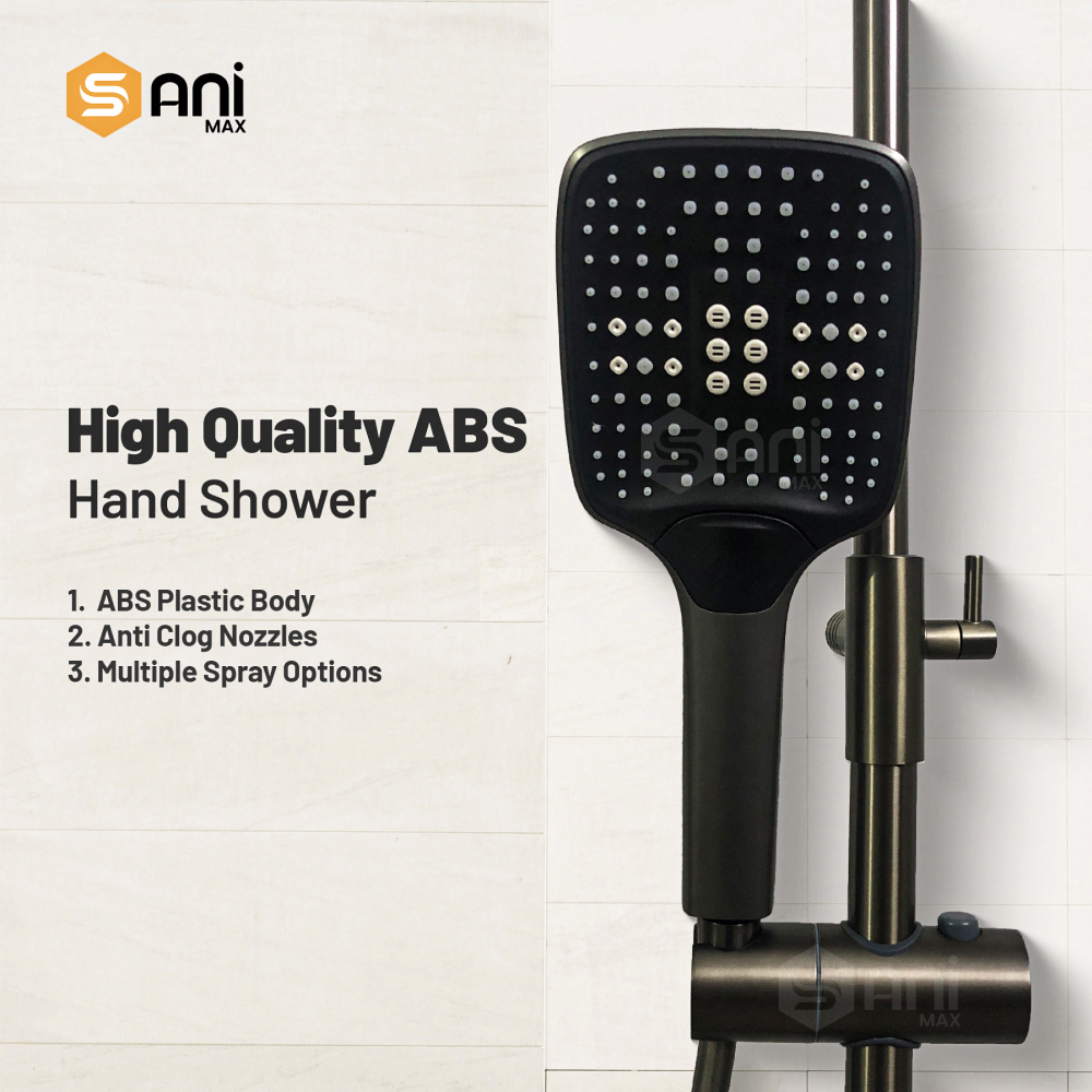 Starline Pulse – Hydropower LED Shower System with Hand Shower & Nebulizer | Complete Luxury Shower Set