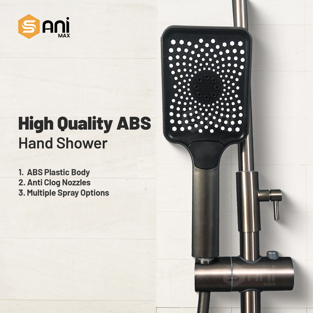 Titan Stream – Hydropower LED Rainfall & Hand Shower System | Complete Luxury Shower Set