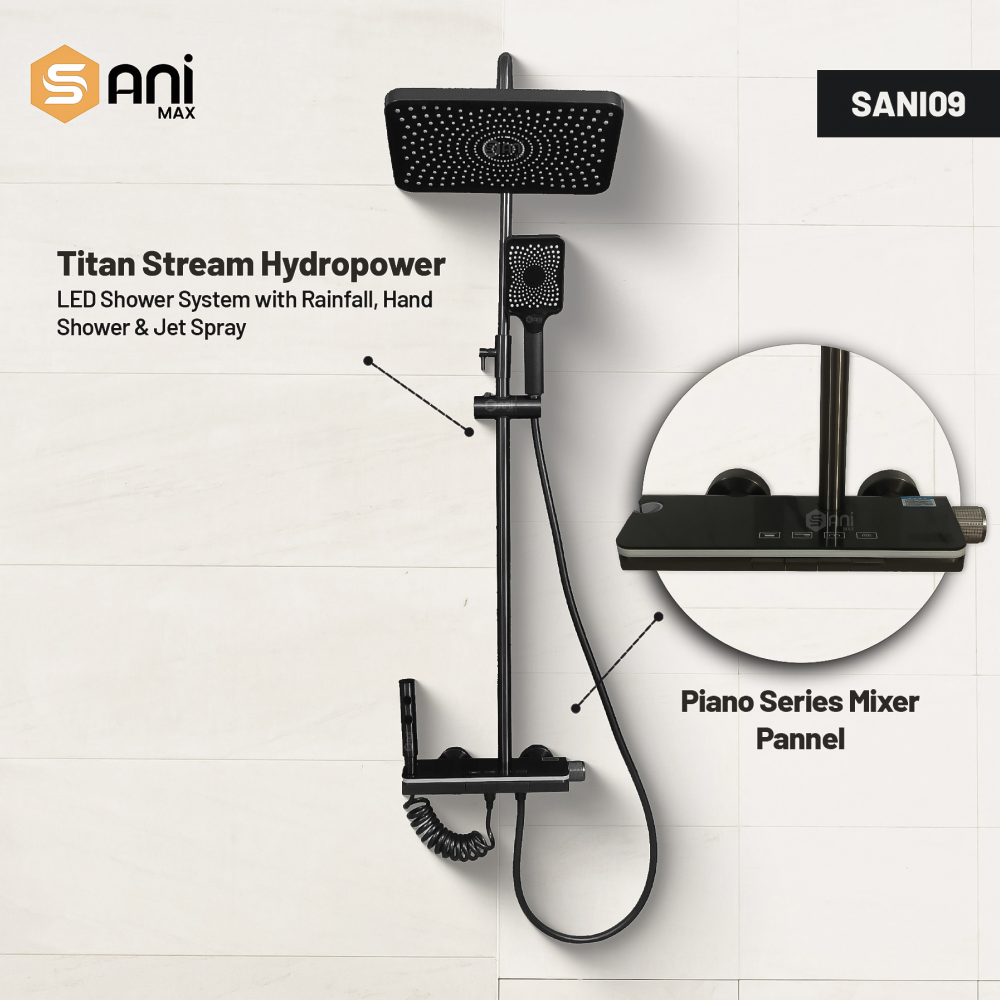 Modern LED Shower System in Pakistan | Sanimax