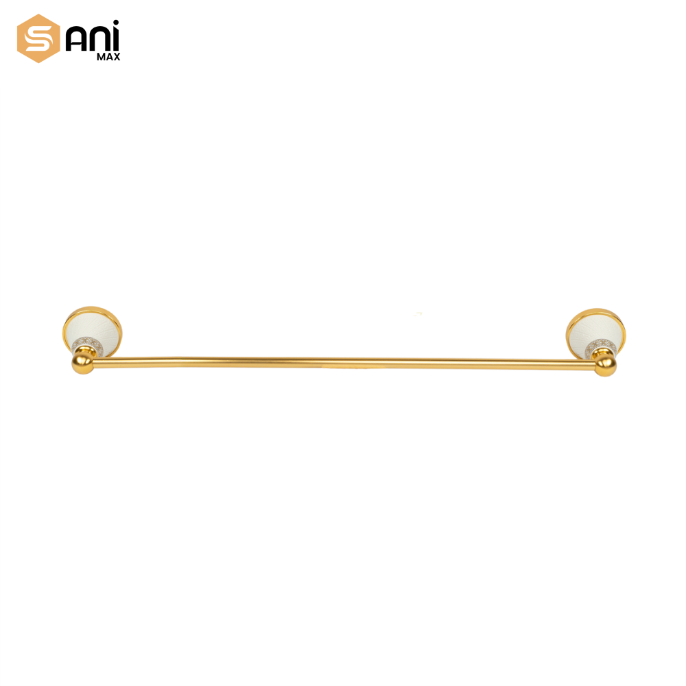 6-Pieces Bathroom Accessories Set | Scratchless Aluminum Marble | Gold Finish