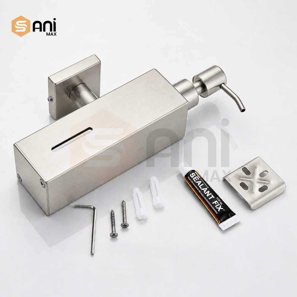 Stainless Steel Manual Soap Dispenser | 350ml | Wall Mounted
