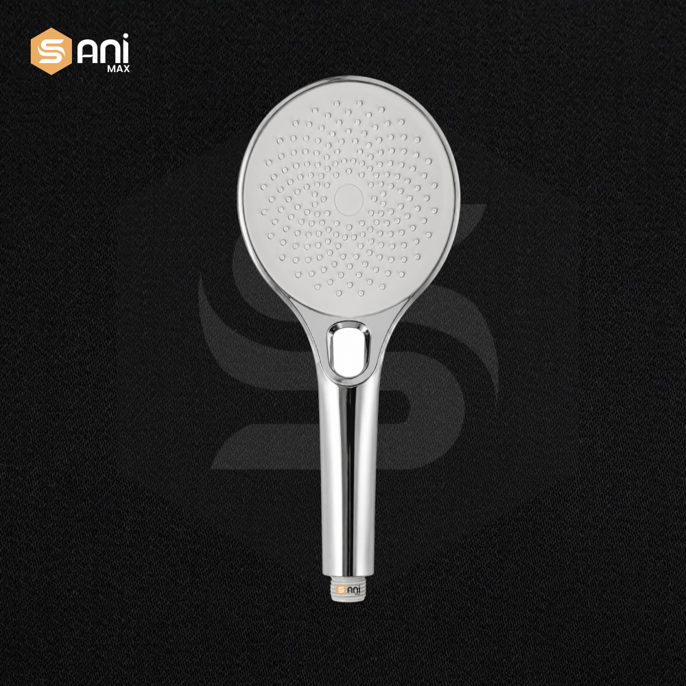 Heavy Duty ABS Push Button Hand Shower Set | Chrome Finish