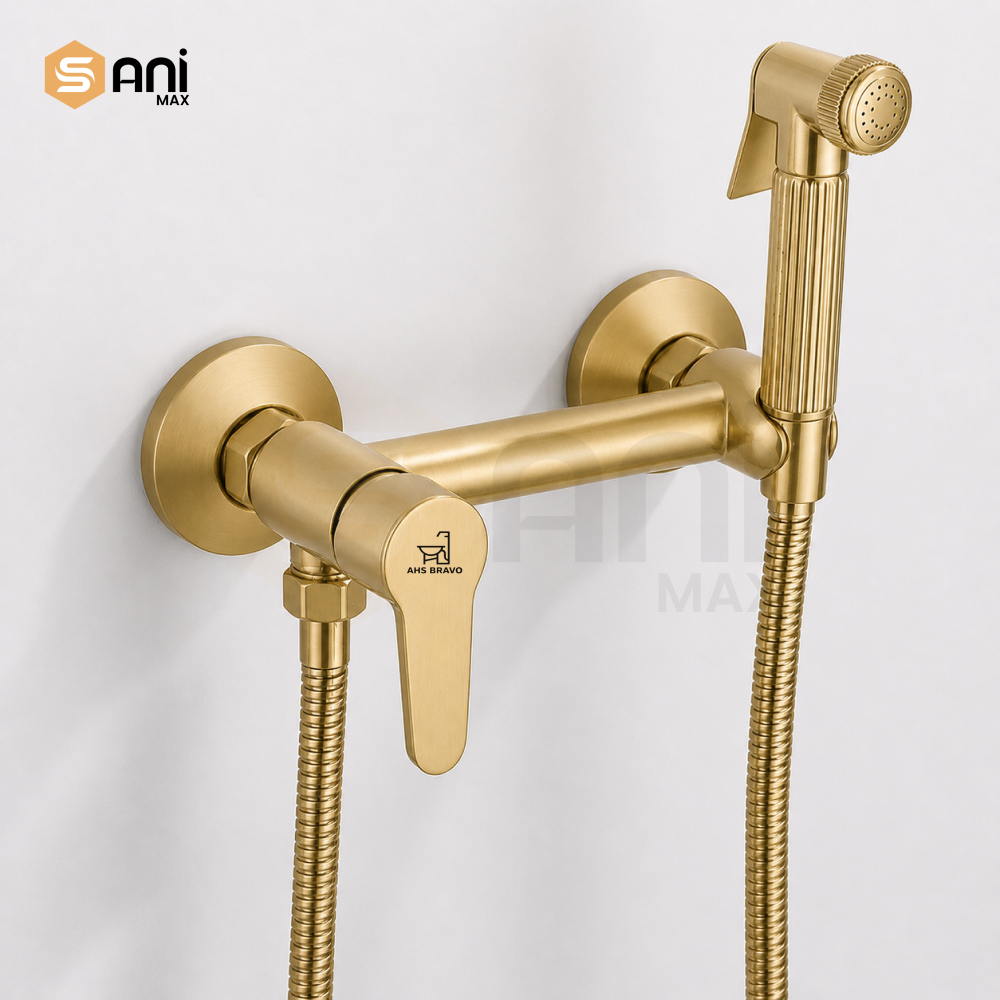 Round Body Muslim Shower Mixer | Hot & Cold Lever Operation