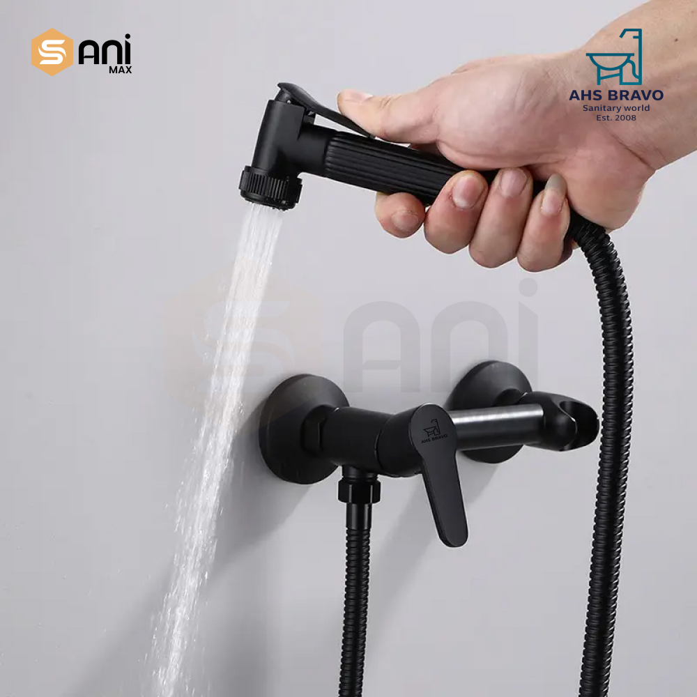 Round Body Muslim Shower Mixer | Hot & Cold Lever Operation