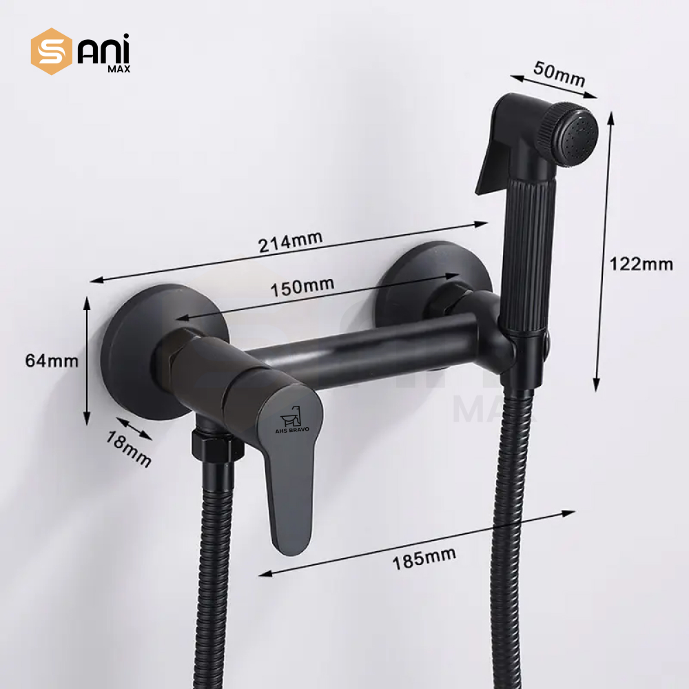 Round Body Muslim Shower Mixer | Hot & Cold Lever Operation