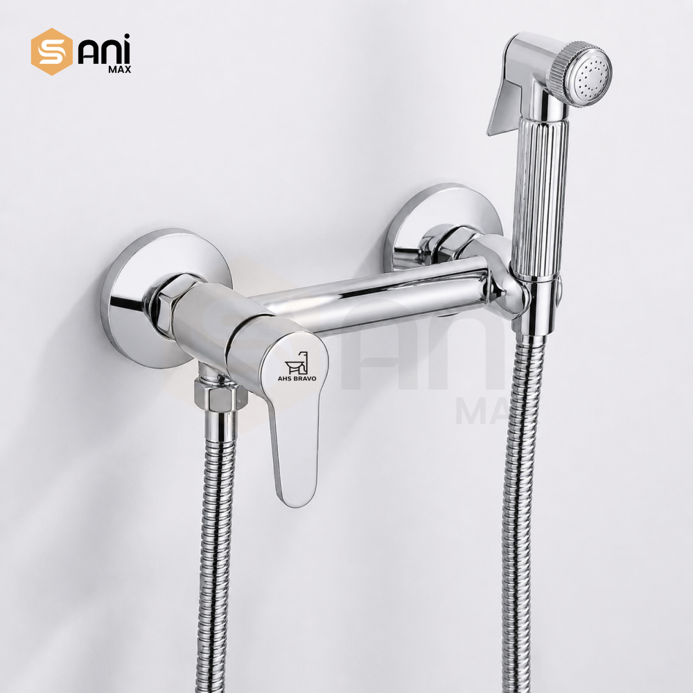 Round Body Muslim Shower Mixer | Hot & Cold Lever Operation