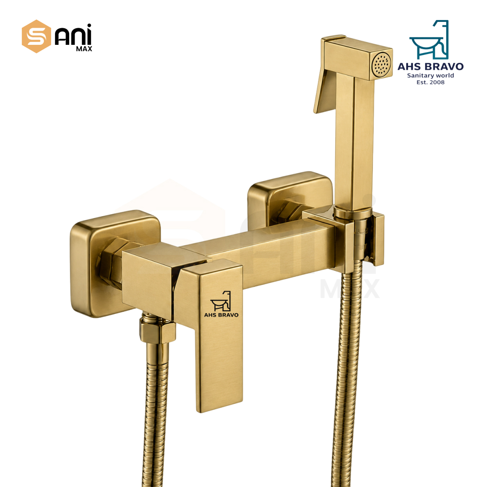 Square Body Muslim Shower Mixer | Hot & Cold Lever Operation