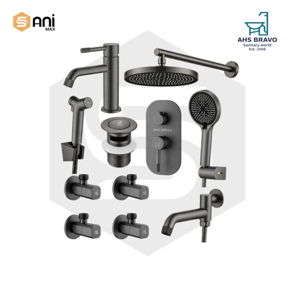 AHS BRAVO | Concealed Shower Set | Gun Grey | AHS803