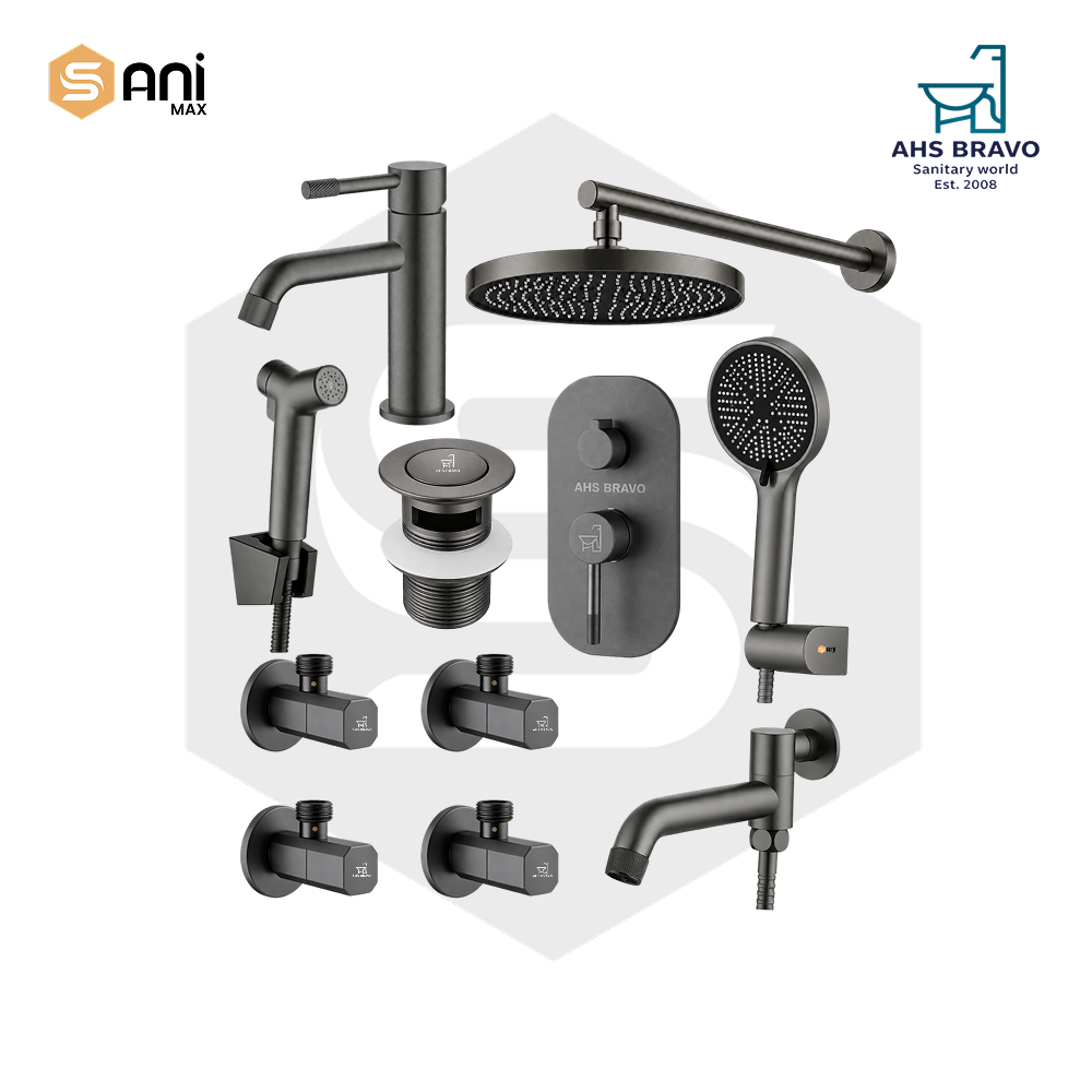 AHS BRAVO | Concealed Shower Set | Gun Grey | AHS803