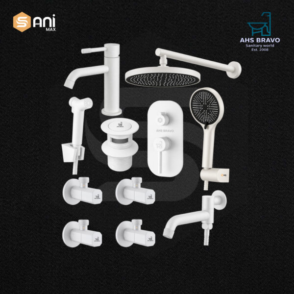 AHS BRAVO | Concealed Shower Set | Matt White | AHS803