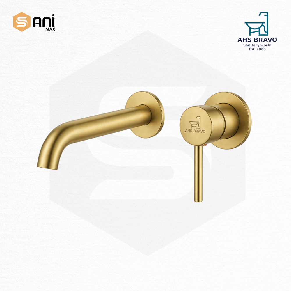 Heavy Duty Concealed Basin Mixer | Wall Mounted | 5 Premium Finishes | AHS119