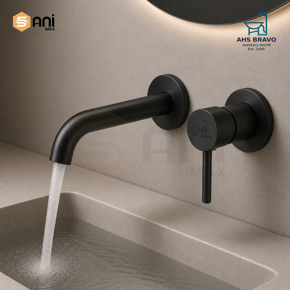 Heavy Duty Concealed Basin Mixer | Wall Mounted | 5 Premium Finishes | AHS119