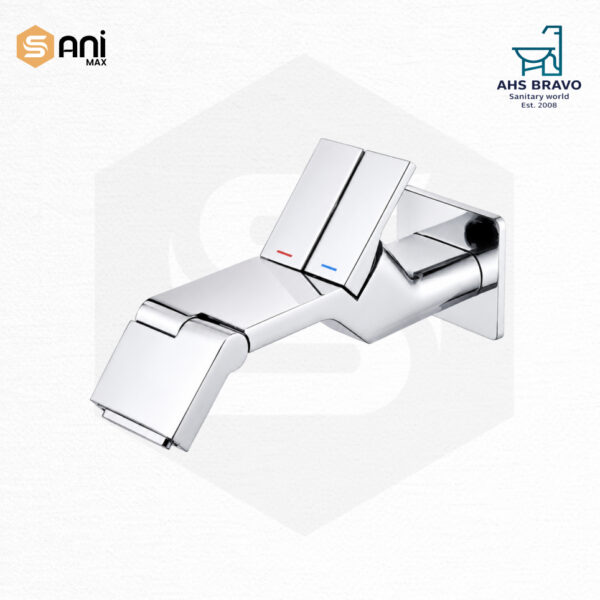 Heavy Duty Concealed Basin Mixer | Wall Mounted | Push Button Control | AHS130
