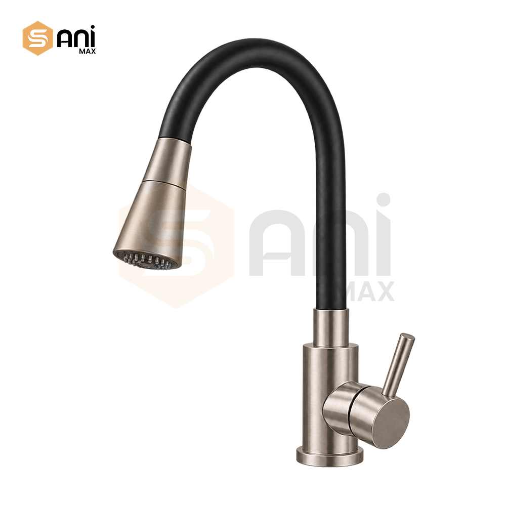 Flexible Neck Kitchen Sink Mixer | Dual Spray Modes | Deck Mounted